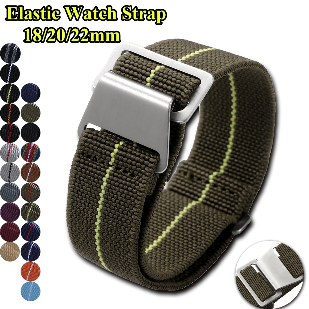 Nato Strap Nylon - Pulseira de relógio elástica 18mm 20mm