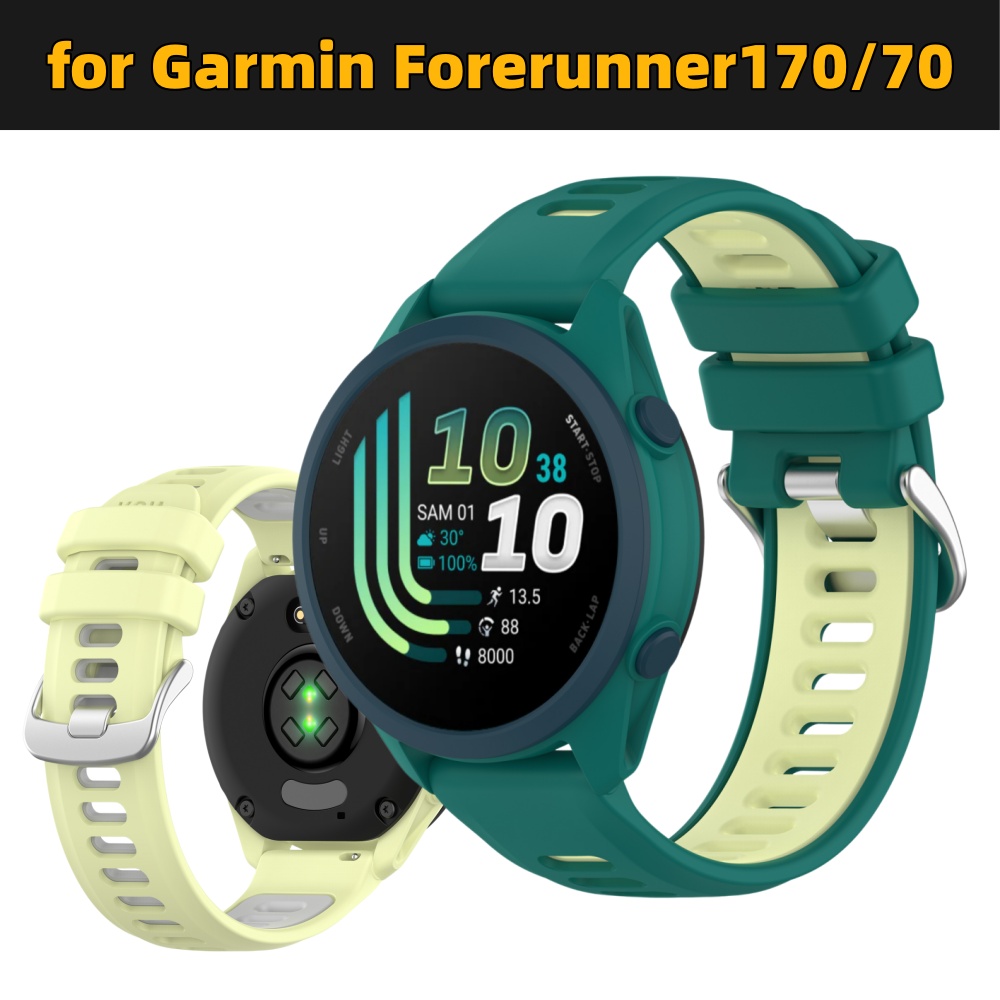 Silicone Watch Band 22Mm - Pulseira de Silicone Bicolor para Relógio
