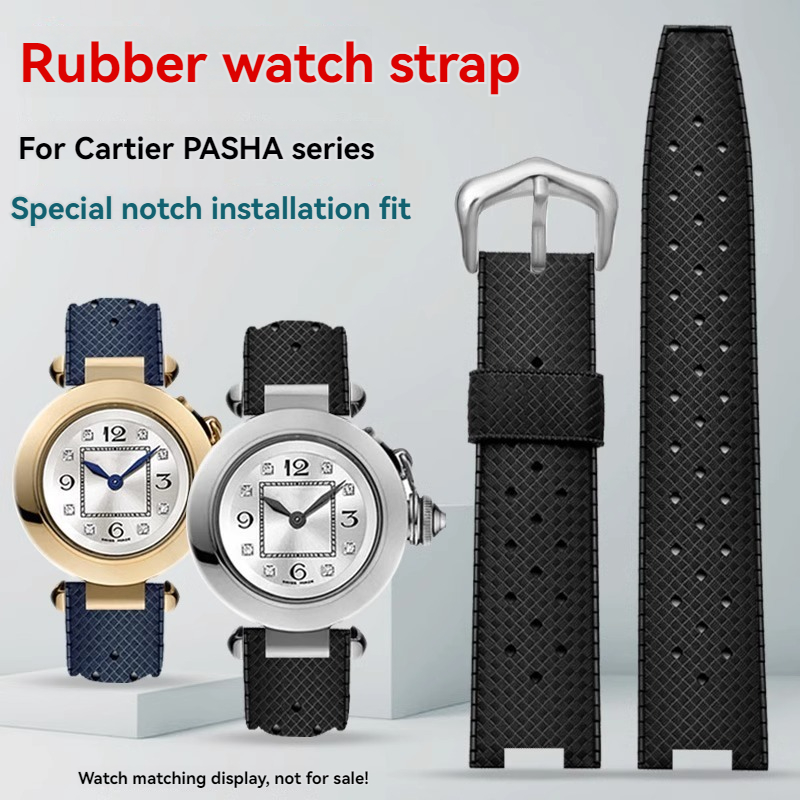 Cartier Watch Tank - Pulseira de relógio masculina de borracha
