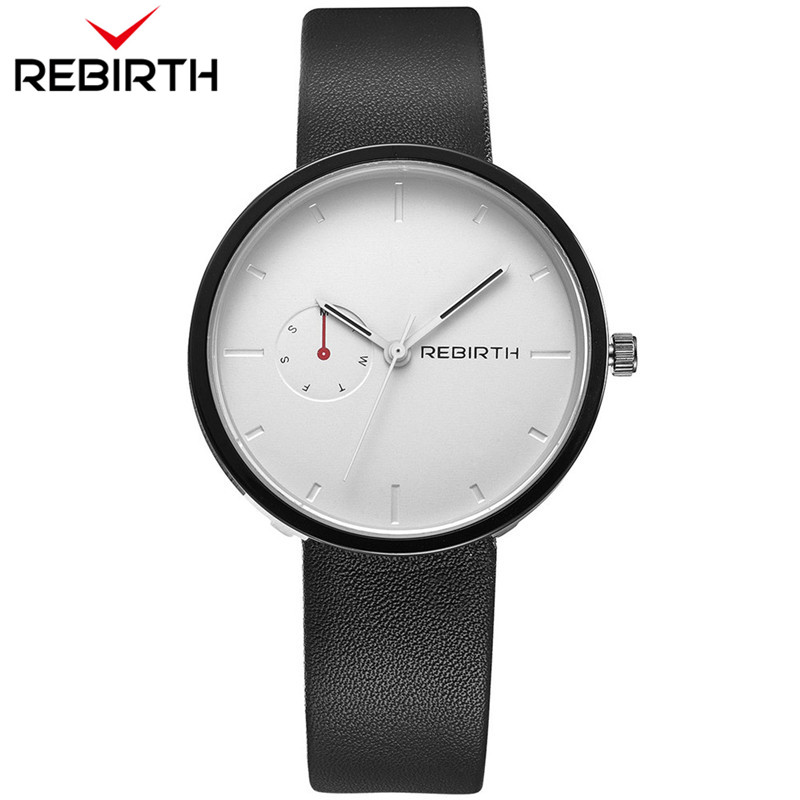 Leather Watch Band Men - Relógio de pulso de quartzo de