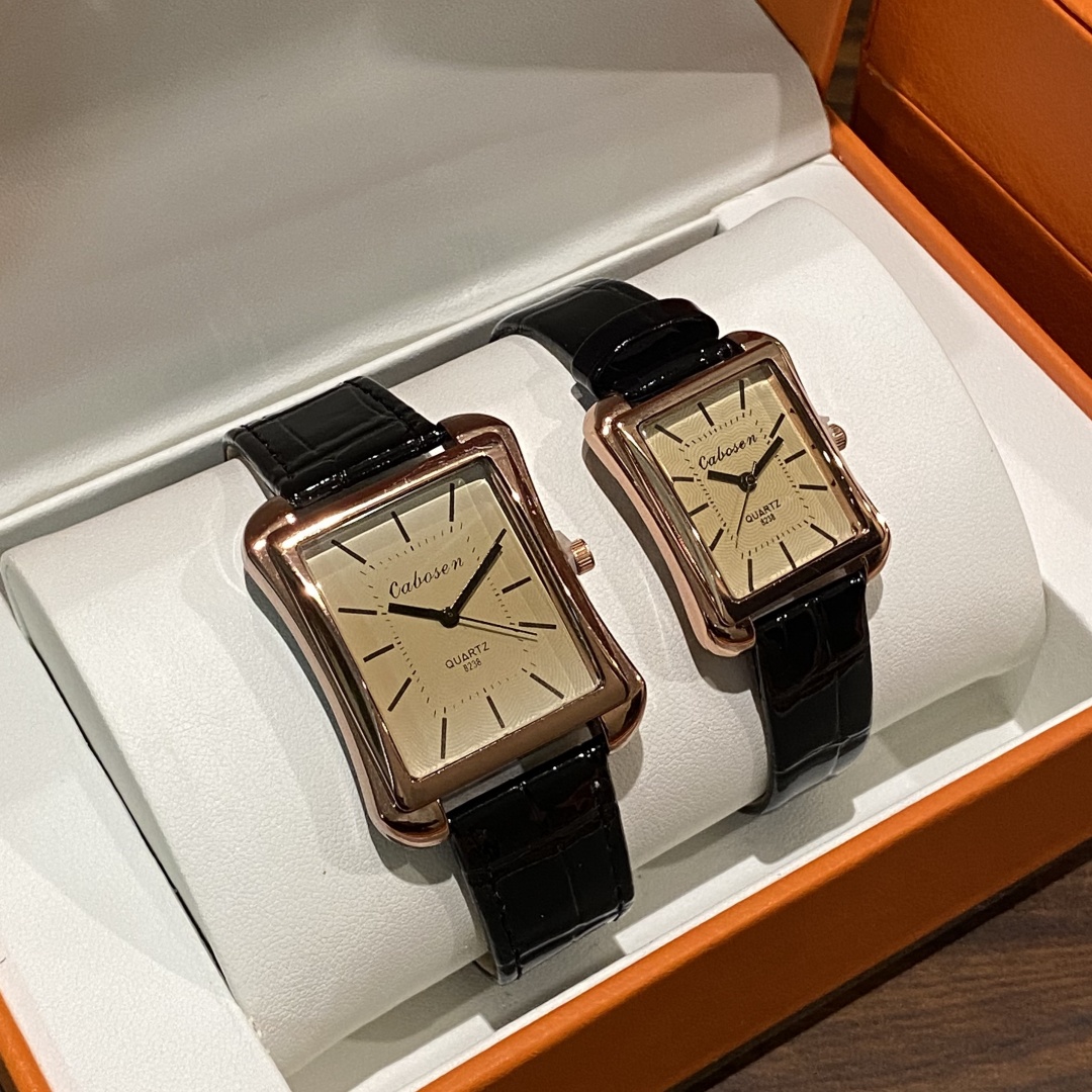 Leather Watch Band Men - Casal relógio de quartzo movimento negócios