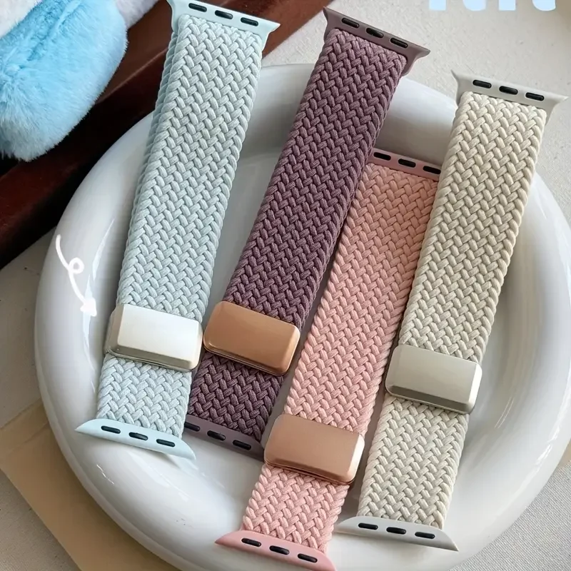 Milanese Loop Magnetic - Pulseira de Nylon Trançada Ajustável para