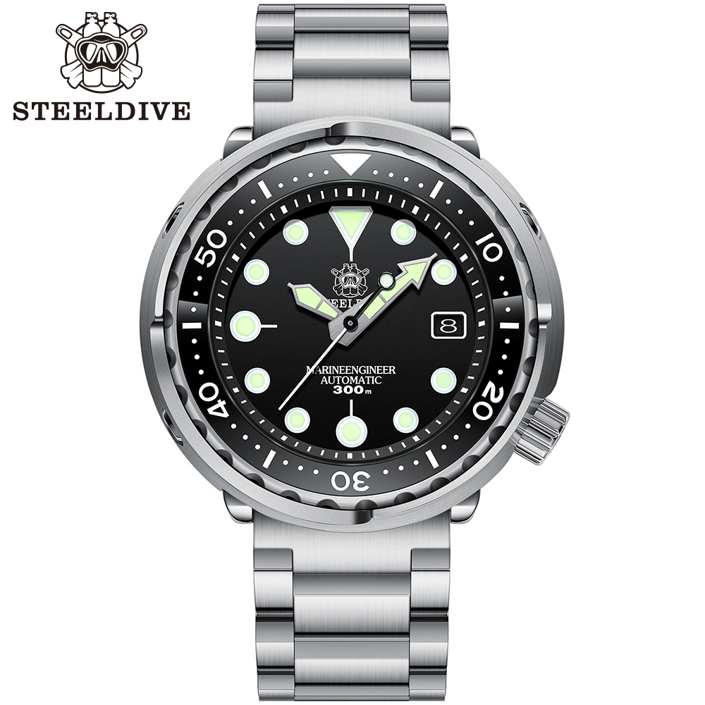 Seiko Watch Prospex - STEELDIVE Oficial SD1975 Moda Relógio Automático