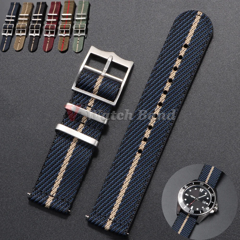 Nato Strap Nylon - 20 22mm pulseira de náilon para