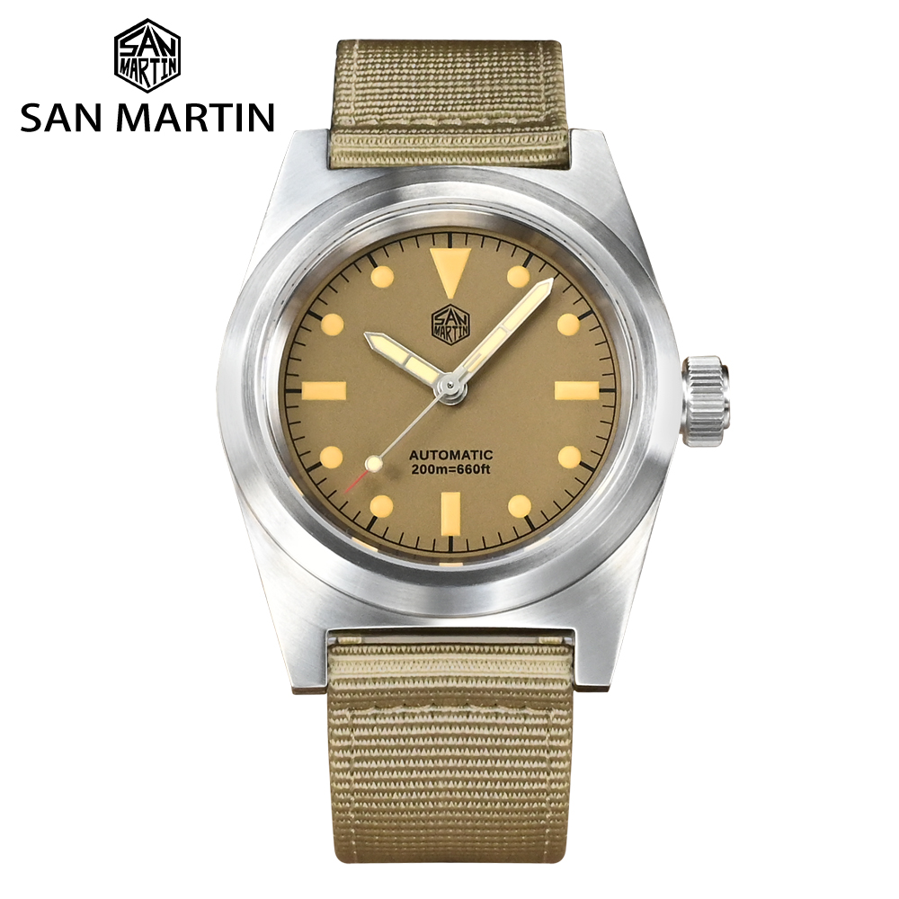 Tropic Strap Vintage - San Martin relógio mecânico automático masculino,