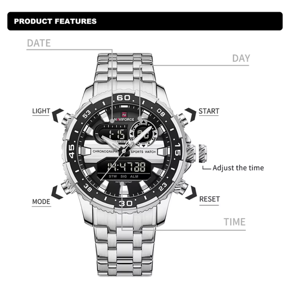 Naviforce-relógio de pulso mas - Citizen Watch Tsuyosa avaliação e preço