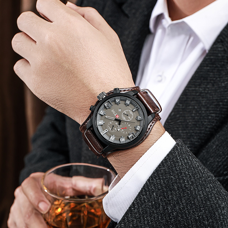 Relógios Masculinos Retrô Clás - Leather Watch Band Men avaliação e preço