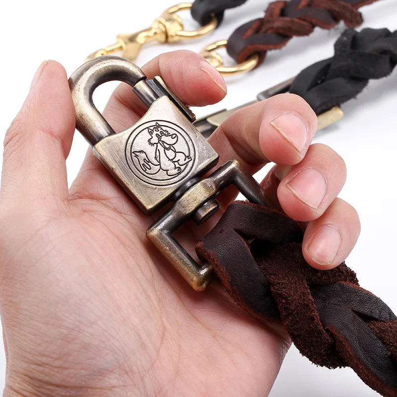 Trela de couro genuíno para cã - Leather Strap Quick Release avaliação e preço