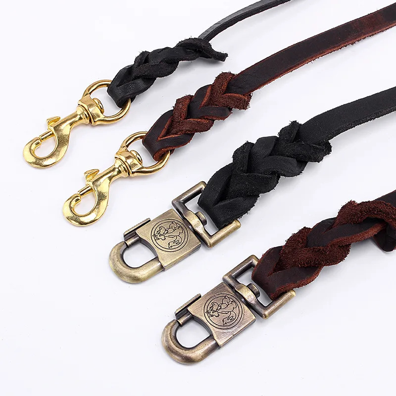 Trela de couro genuíno para cã - Leather Strap Quick Release avaliação e preço