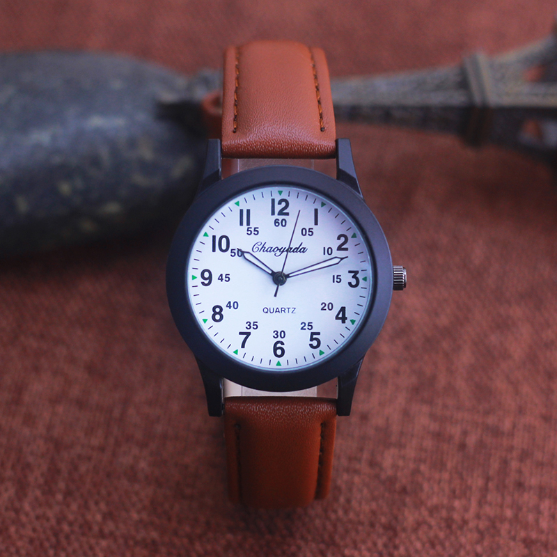 Chaoyada-Relógio de pulso de q - Leather Watch Band Men avaliação e preço