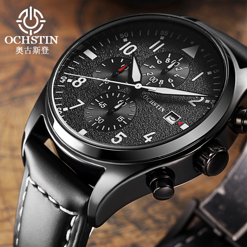 Relógios Cronógrafos Originais - Leather Watch Band Men avaliação e preço