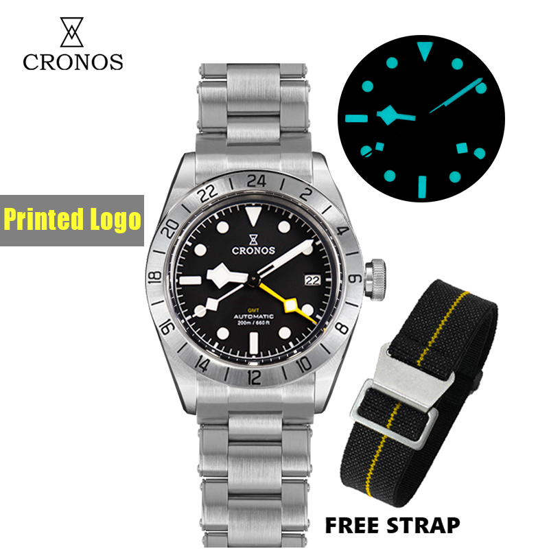 Cronos vintage gmt 39mm nh34 r - Tropic Strap Vintage avaliação e preço
