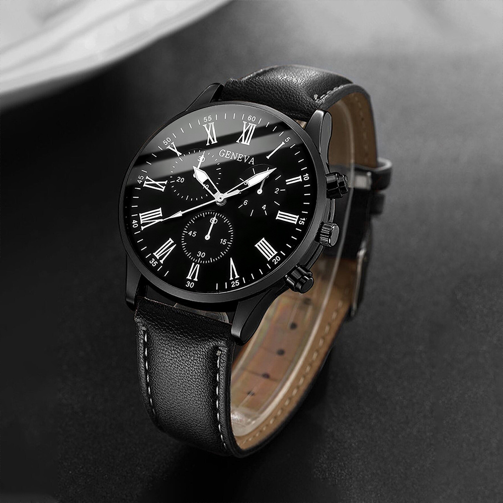 Relógio de quartzo masculino,  - Leather Watch Band Men avaliação e preço