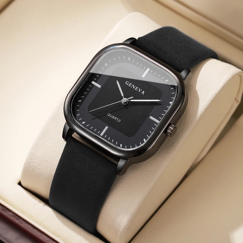 Relógio masculino clássico com - Leather Watch Band Men avaliação e preço