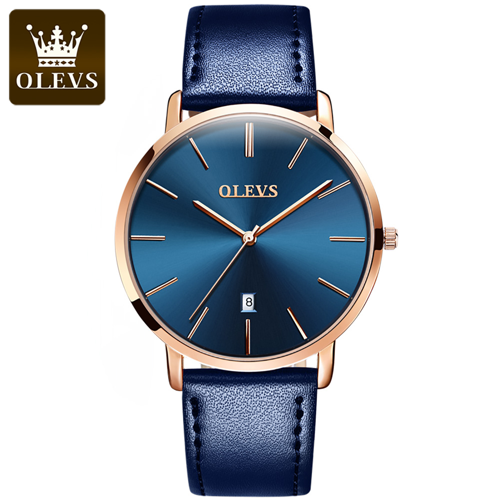 Original olevs relógio de quar - Leather Watch Band Men avaliação e preço